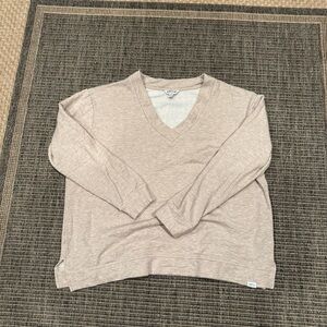 Orvis Oatmeal Colored V-Neck Sweatshirt